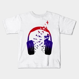 Headphone Music Bagpipes Kids T-Shirt